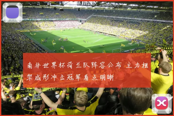 南非世界杯荷兰队阵容公布 主力框架成形冲击冠军看点明晰